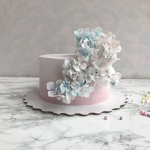 Гортензия из вафельной бумаги