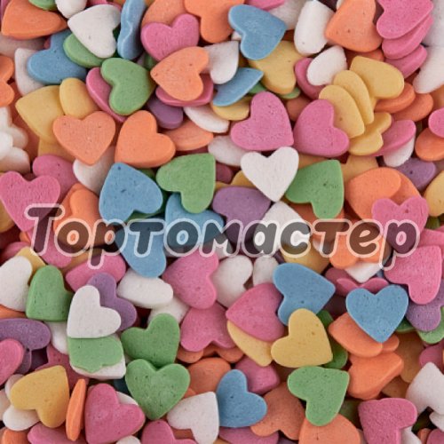 Посыпка кондитерская сердечки "Разноцветные" 0,75 кг tp16083