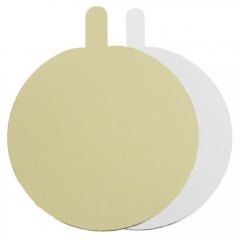 Подложка под десерт с держателем Золото/Белая 1,5 мм 9 см 1 шт п 1,5-90 КЗБР