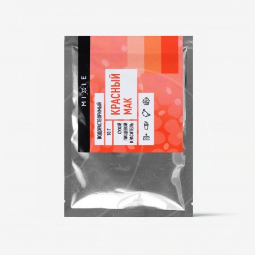 Краситель пищевой сухой водорастворимый MIXIE "Красный мак" 10 г 25042