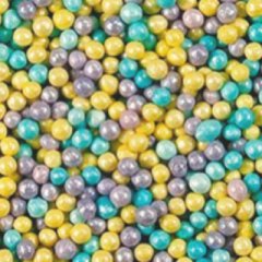 Посыпка кондитерская шарики "Жёлто-лилово-голубые" 2 мм 1 кг tp20202