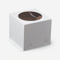 Коробка для торта с окном белая 24х24х22 см ForG STANDARD I W W 240*240*220 S