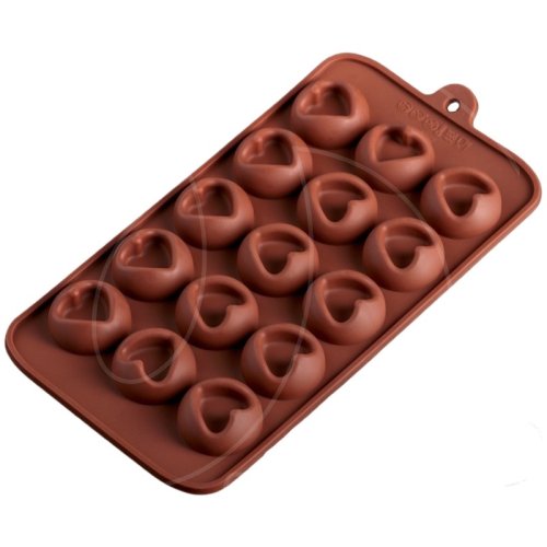 Форма силиконовая "Сердечки объемные" 15 шт 2854628