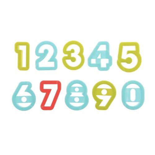 Набор пластиковых вырубок "Цифры" 4 см 1436928