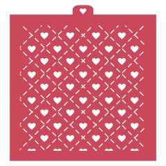 Трафарет кулинарный LUBIMOVA "Сердечки пунктиры" LC-00004189