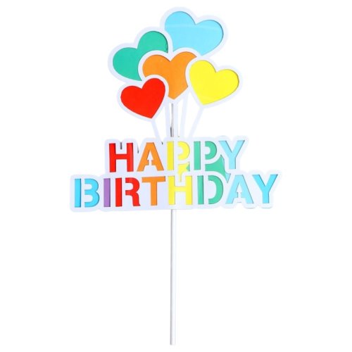 Топпер декоративный бумажный "Happy Birthday. Шарики" 7181412