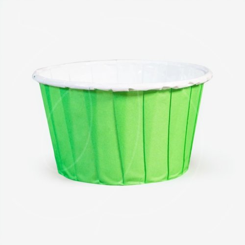 Капсула бумажная с подворотом Светло-зелёная D50 H40 100 шт Б-12