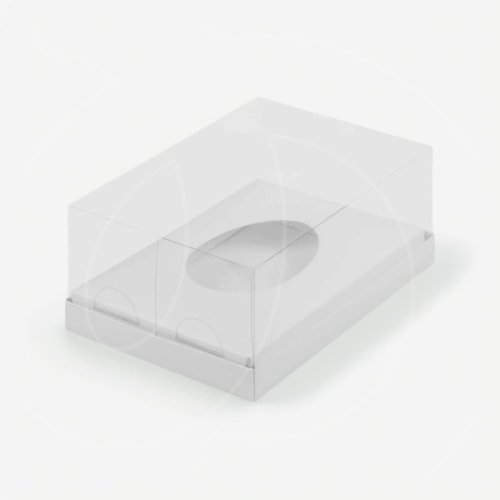 Коробка для половинки шоколадного яйца белая 23,5х16х10 см 026100 ф