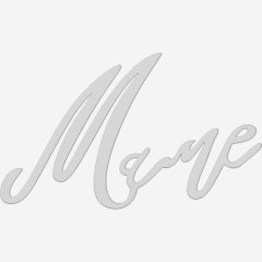 Топпер декоративный акриловый "Маме" Серебро 4х3 см ТСК404