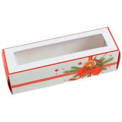Коробка для макарон с окном "Новый Год!" 18х5,5х5,5 см 5118098
