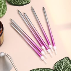 Свечи декоративные Розовый градиент 6 шт 5060040