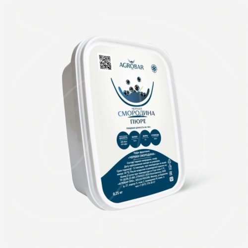 Пюре замороженное AGROBAR Чёрная смородина 250 г 