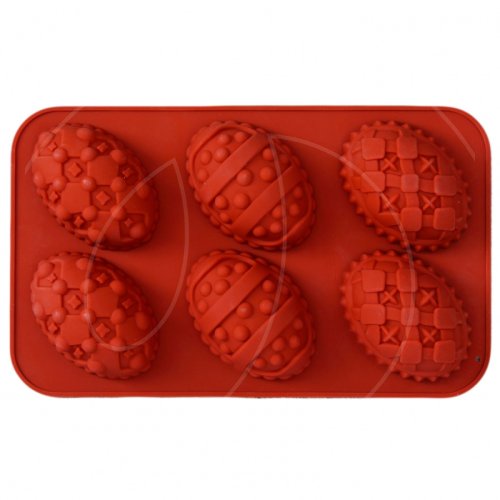 Форма силиконовая "Яйца резные Пасхальные" 6 шт 2854668