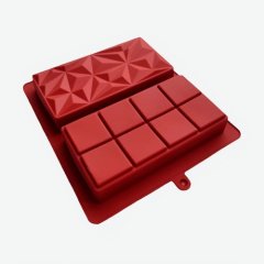 Форма силиконовая "Плитка для дубайского шоколада 2 в 1" сф-225