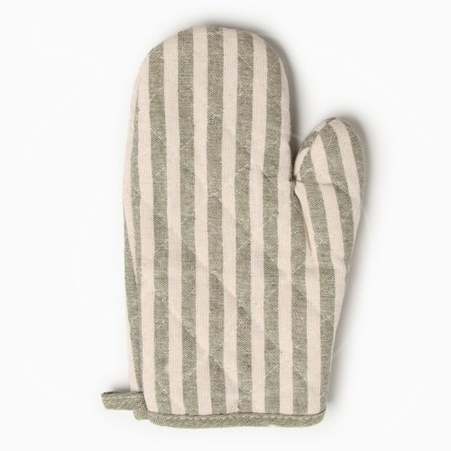Варежка-прихватка кухонная "Полосочки зелёные" 10103135