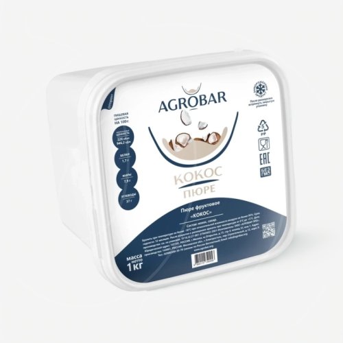 Пюре замороженное AGROBAR Кокос 1 кг 