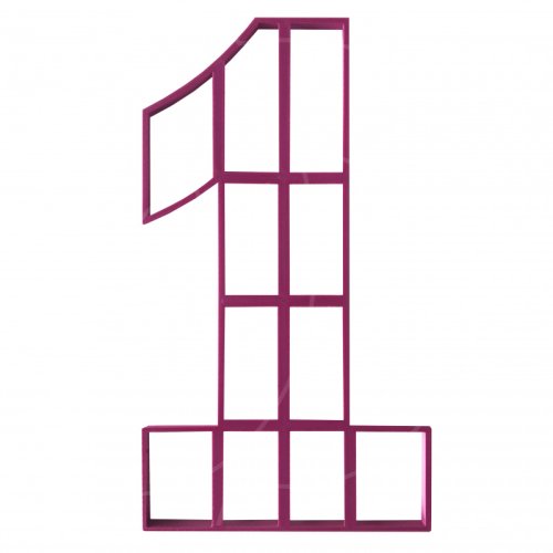 Вырубка пластиковая для торта "Цифра 1" 71593